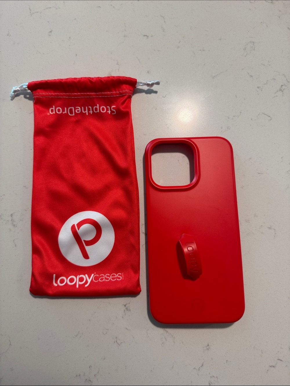 Loopy Case Red iPhone Case with Integrated Hand Loop iPhone 15 Pro Max